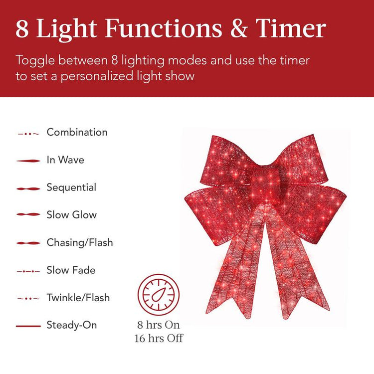 ChimneyCharms™ LED Christmas Bow